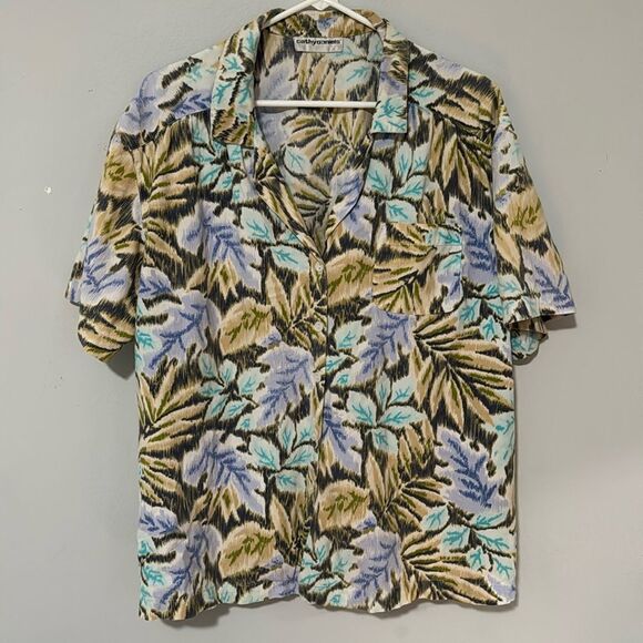 Cathy Daniel’s Vintage 90s Tropical Button Down - Picture 1 of 5
